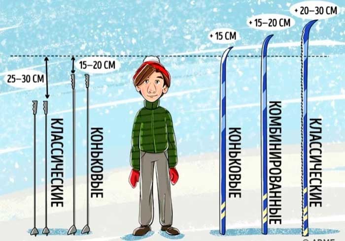 Как выбрать лыжи по росту