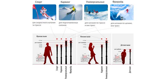Как выбрать лыжи: классификация