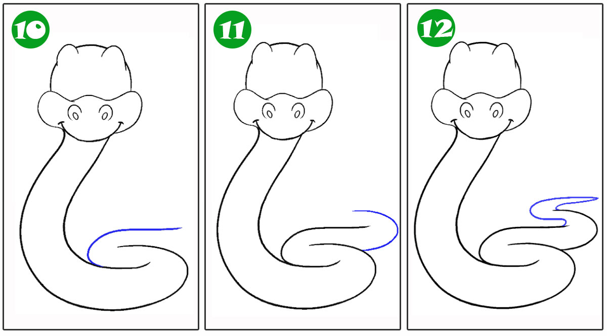 Малюємо символ 2025 року Змію поетапно - кроки 10-12