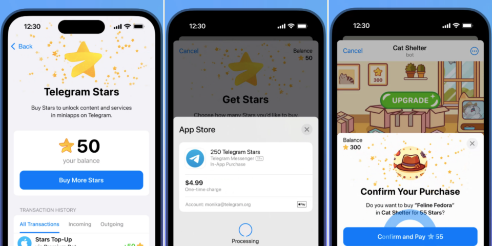 «Зірки» Telegram: Дуров запустив оплату в міні-додатках та через ботів