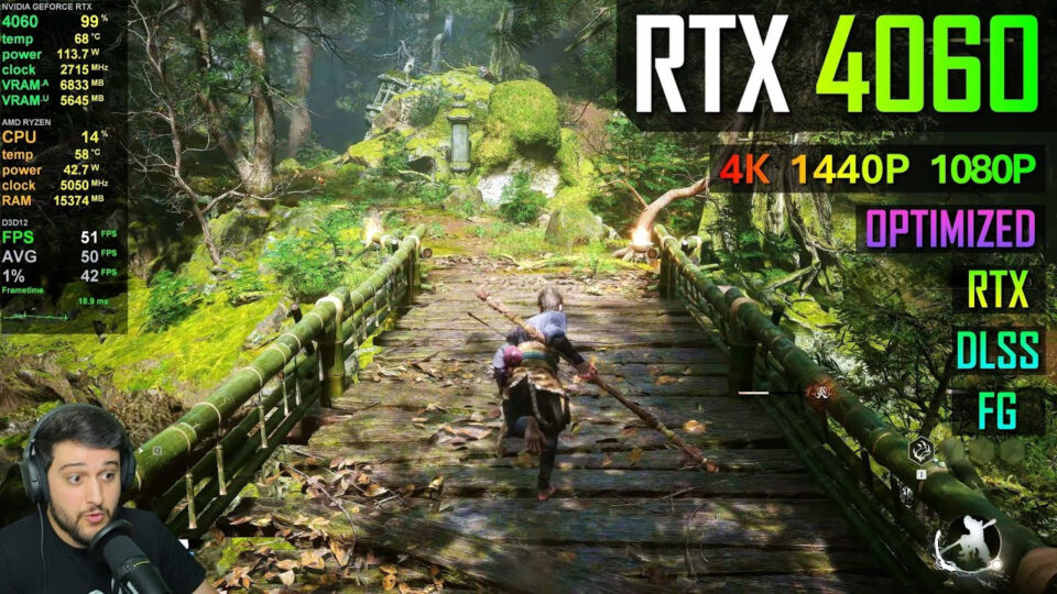 Хітова пригода Black Myth: Wukong протестували з недорогою відеокартою GeForce RTX 4060