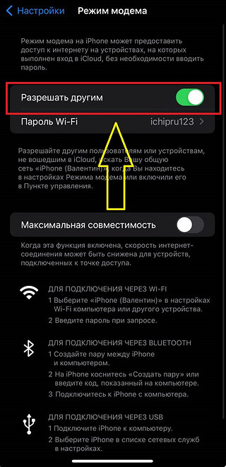 Як увімкнути режим модему на Айфоні: включення для будь-якого оператора РФ