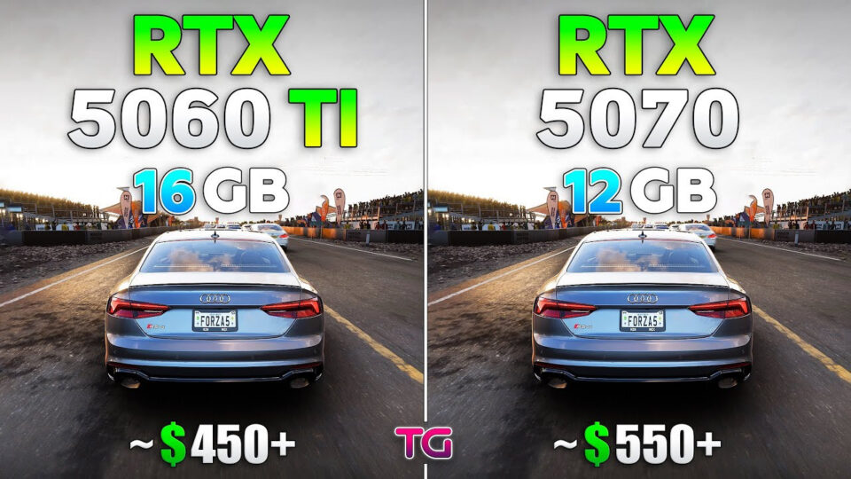 Чи велика різниця? Найдоступніші відповідні відеокарту NVIDIA GeForce RTX 5060 TI порівнювали з RTX 5070