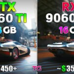 NVIDIA або AMD: Народні графічні картки RX 9060 XT та RTX 5060 TI при 16 ГБ порівняно з 12 іграми